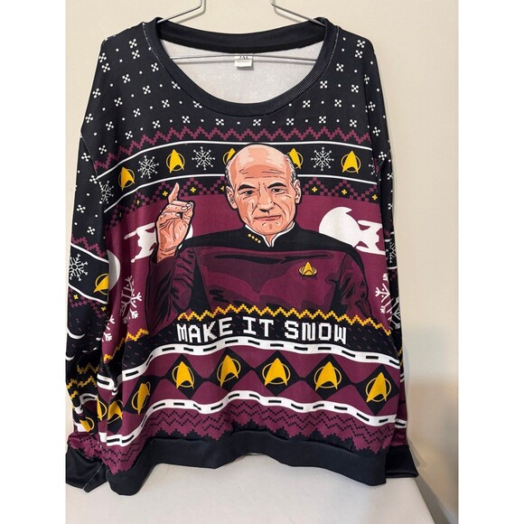 STAR TREK NEXT GENERATION PICARD SWEATSHIRT 3x nwot - Picture 1 of 2